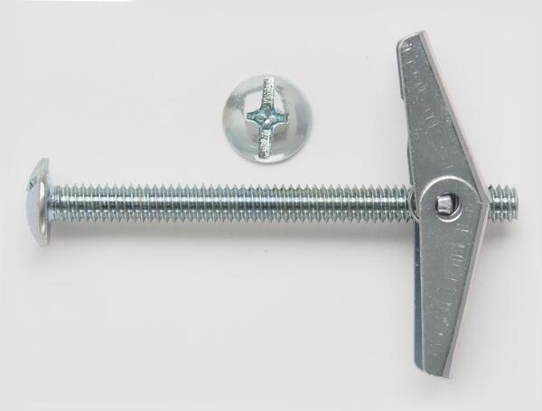 5243J 1/4 X 4 MUSHROOM HEAD SLOT/PHIL COMBO TOGGLE BOLT ZINC PLATED